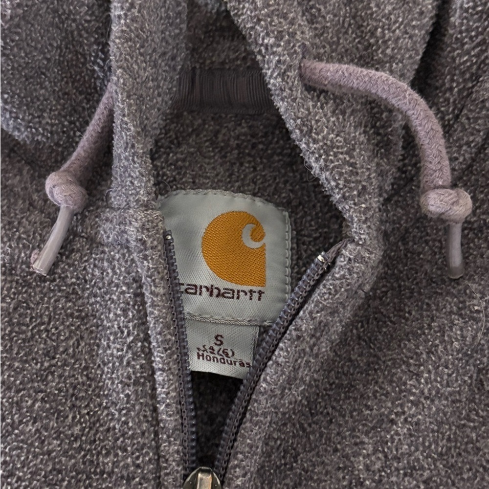 Carhartt Heather Purple Fleece Hooded Jacket - Picture 2 of 6
